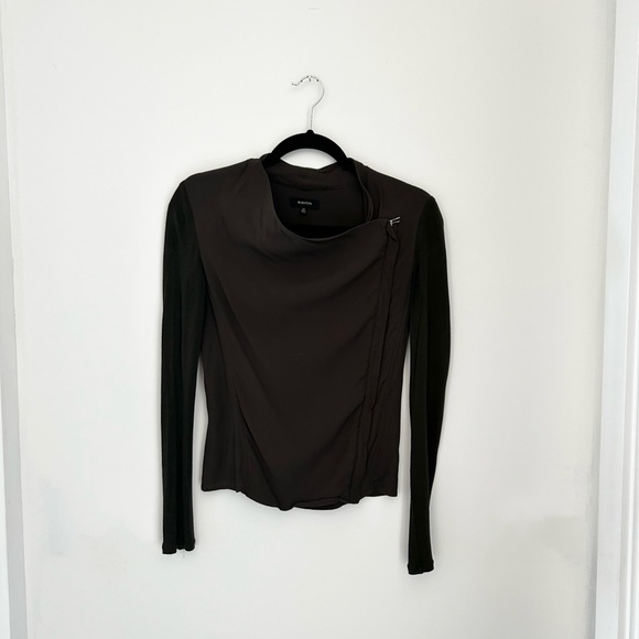 Babaton Moto Zip front Blouse - Picture 2 of 2